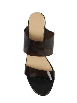 black slip on sandals - 16165822 - Standard Image - 4