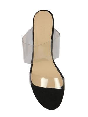 black slip on sandals - 16165824 - Standard Image - 4