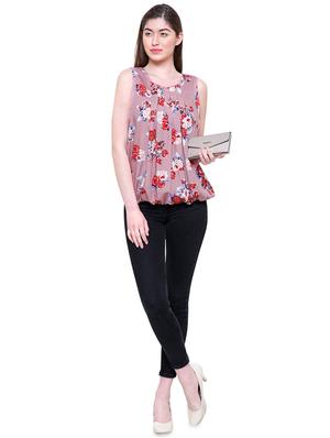 floral pleated blouson top - 16165859 - Standard Image - 4