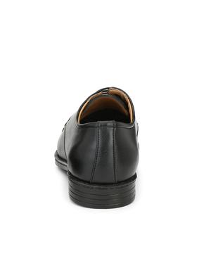 black leatherette lace-up derbys - 16166746 - Standard Image - 3