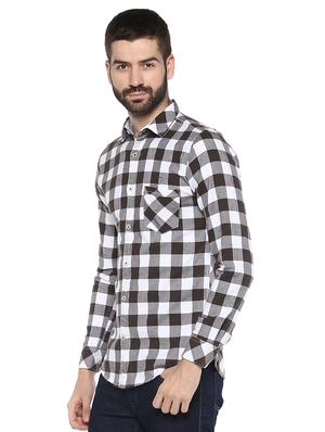 green checkered casual shirt - 16167124 - Standard Image - 2