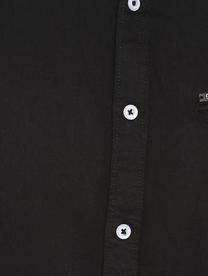 black solid casual shirt - 16167131 - Standard Image - 5