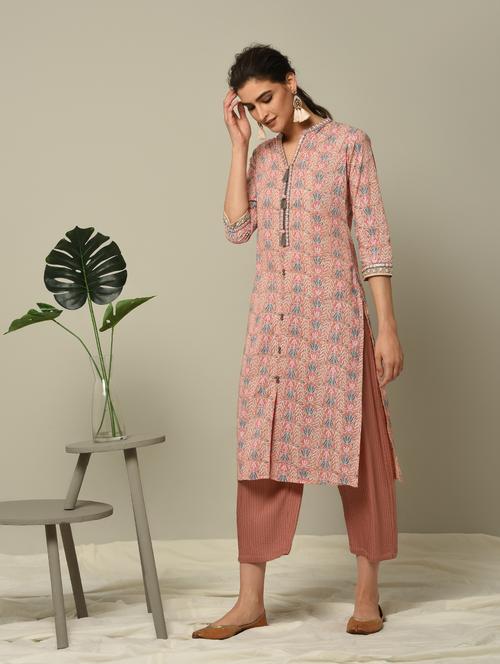 kalamkari printed straight kurta - 16167213 - Standard Image - 1