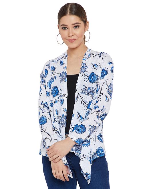floral asymmetric shrug - 16167316 - Standard Image - 1