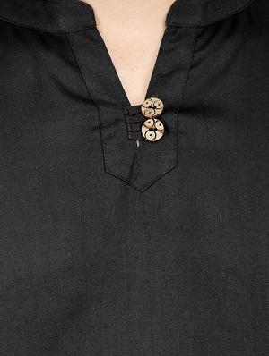black rayon short kurta - 16167387 - Standard Image - 6