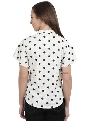 curved hem polka dots top - 16168862 - Standard Image - 3