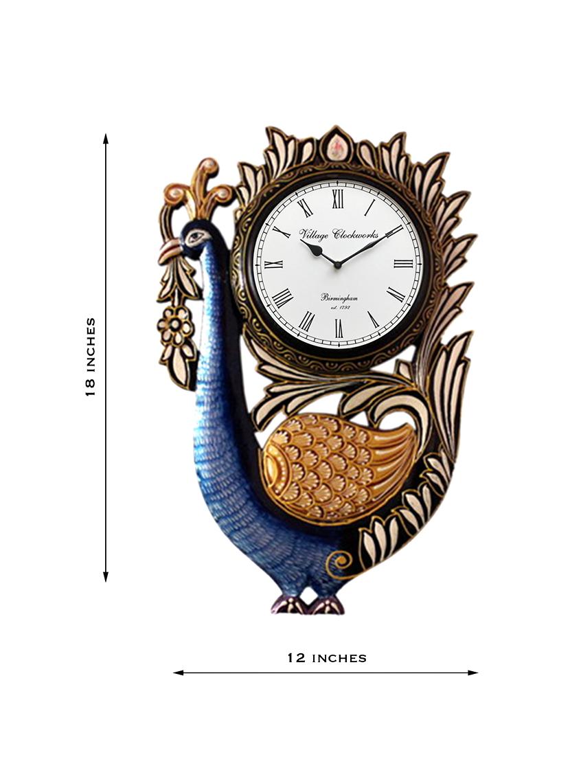 peacock analog wall clock - 16169108 - Zoom Image - 2