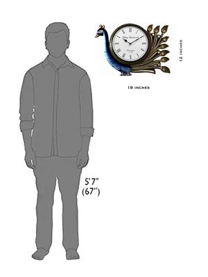 peacock analog wall clock - 16169111 - Standard Image - 3