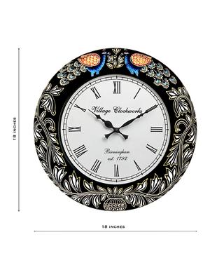 peacock painting analog wall clock - 16169114 - Standard Image - 3