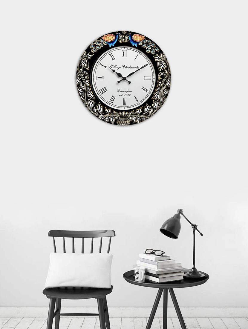 peacock painting analog wall clock - 16169114 - Zoom Image - 2