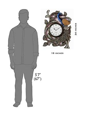 peacock analog wall clock - 16169127 - Standard Image - 3