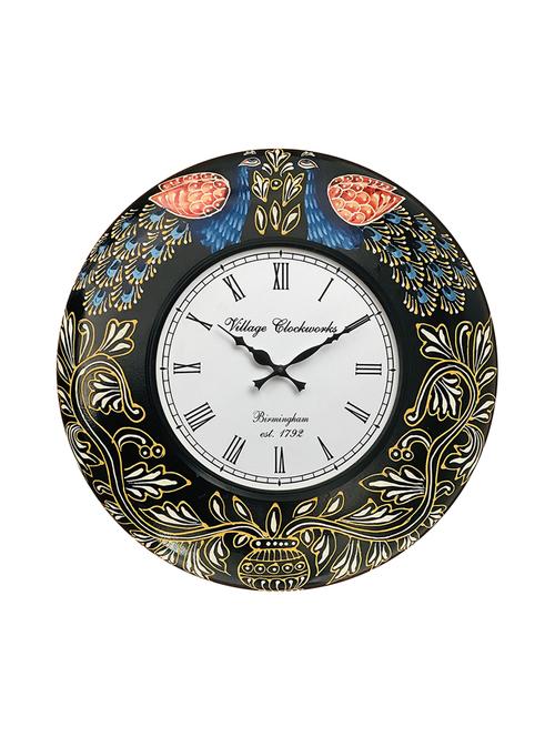 peacock painting analog wall clock - 16169162 - Standard Image - 1
