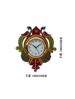 hand decorated peacock wall clock - 16169212 - Standard Image - 2