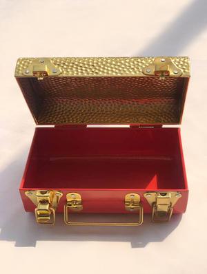 mini hammered storage fun trunk - coral - 16169415 - Standard Image - 2