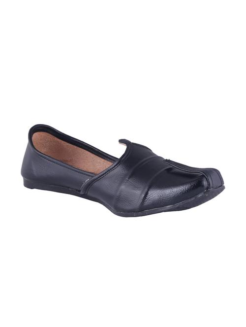 black leather slip on jutis - 16169425 - Standard Image - 1