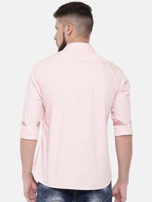 pink solid casual shirt - 16169527 - Standard Image - 3