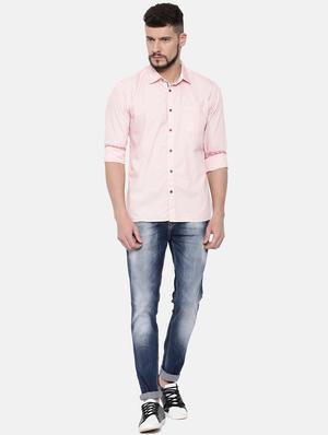 pink solid casual shirt - 16169527 - Standard Image - 4