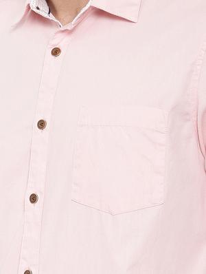 pink solid casual shirt - 16169527 - Standard Image - 5