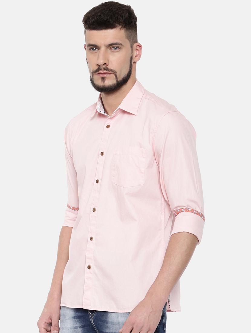 pink solid casual shirt - 16169527 - Zoom Image - 2