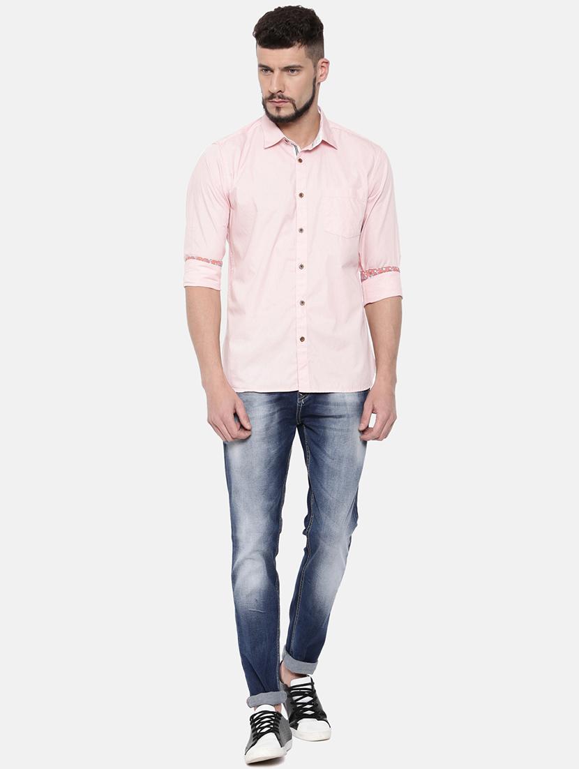 pink solid casual shirt - 16169527 - Zoom Image - 4