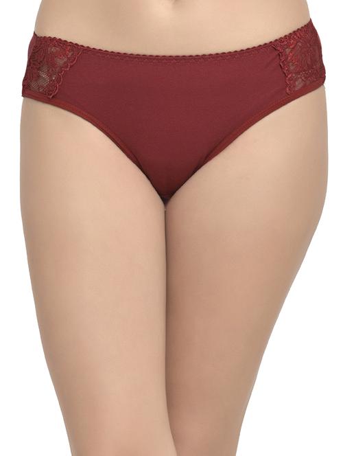 lace panel solid hipster panty - 16169957 - Standard Image - 1