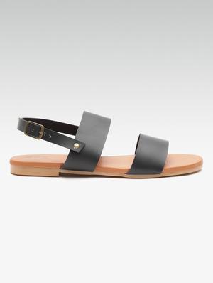 black back strap sandals - 16170218 - Standard Image - 2