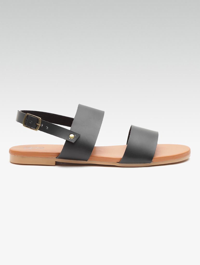 black back strap sandals - 16170218 - Zoom Image - 2