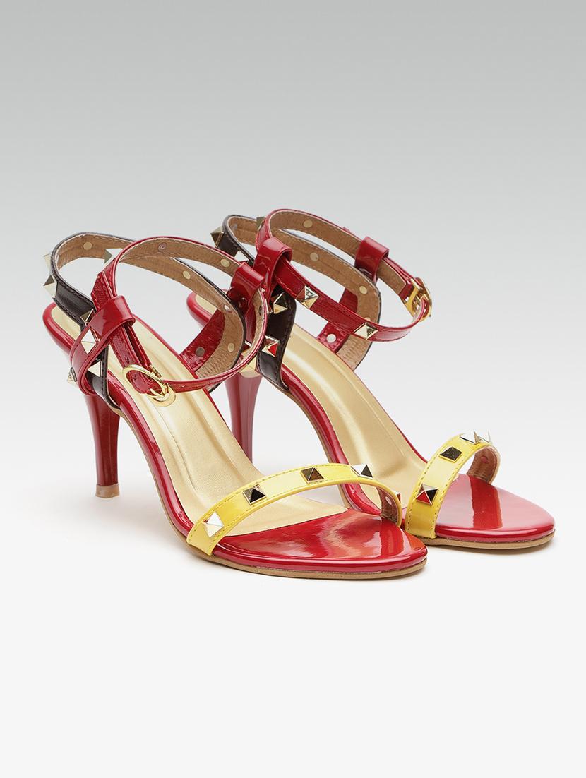 maroon ankle strap sandals - 16170242 - Zoom Image - 1