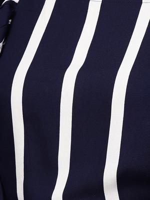 ruffle trim striped jumpsuit - 16170265 - Standard Image - 4