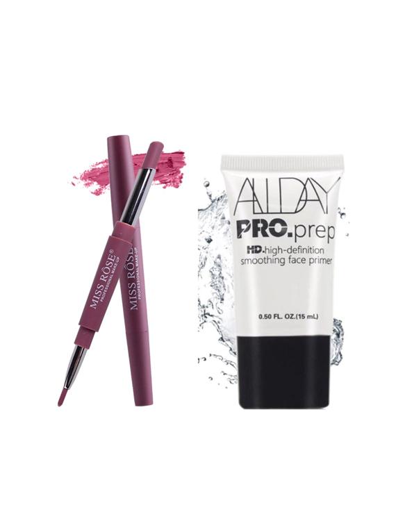 miss rose combo of lipliner plus lipstick shade #2(3 gm)and primer 15ml - 16170383 - Zoom Image - 1