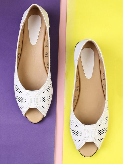 white slip on sandals - 16170881 - Standard Image - 1