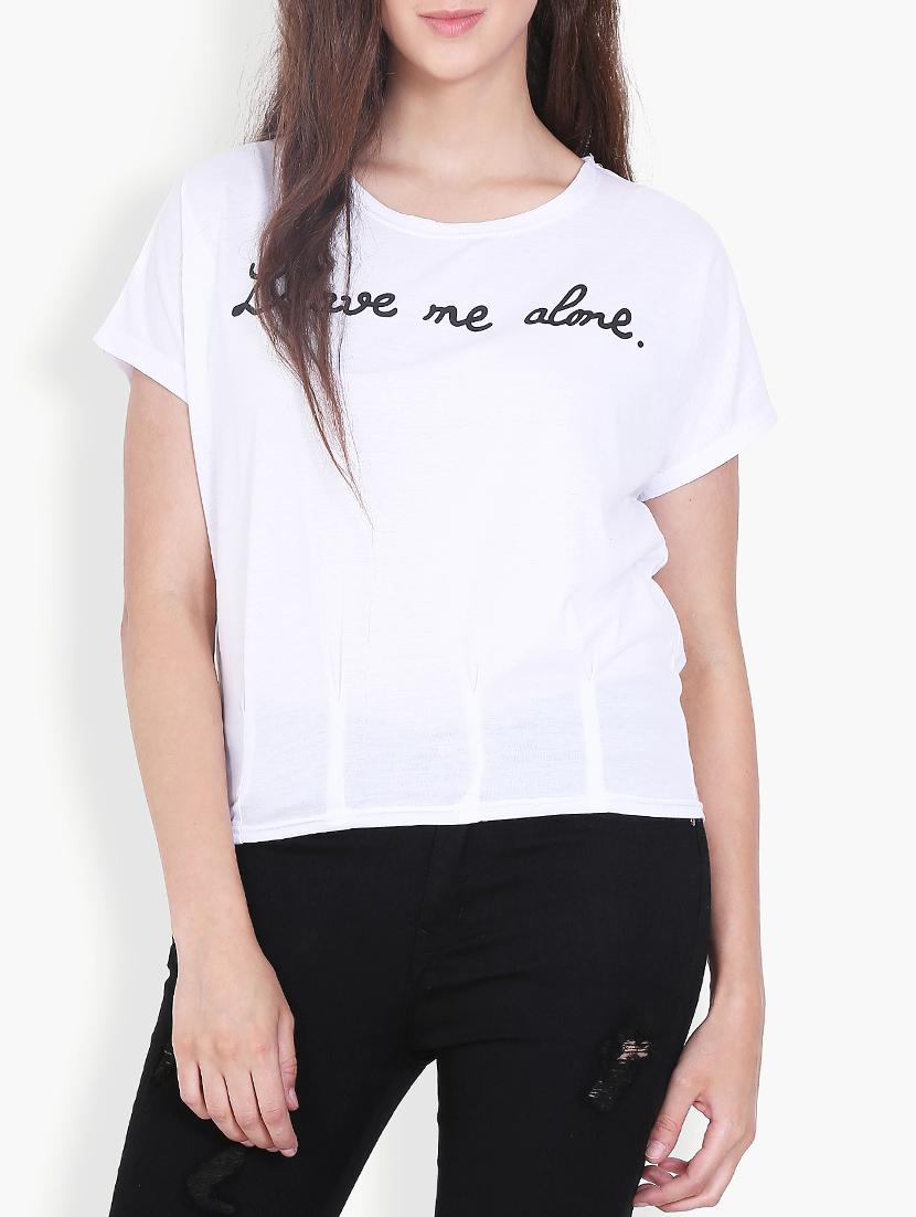 round neck letter print tee - 16170961 - Zoom Image - 1