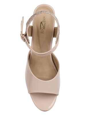 beige back strap sandals - 16171101 - Standard Image - 4