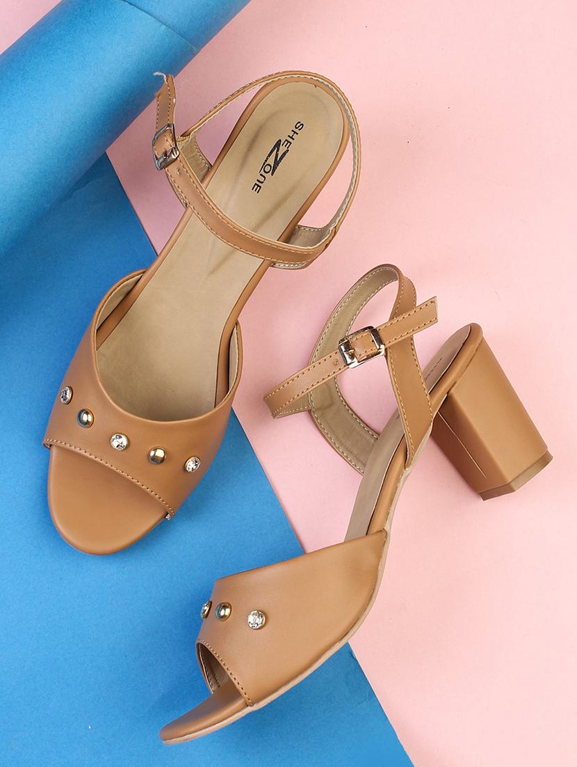 brown ankle strap sandals - 16171105 - Zoom Image - 1
