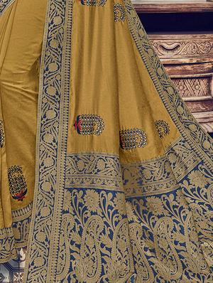 floral embroidered saree with blouse - 16171433 - Standard Image - 2