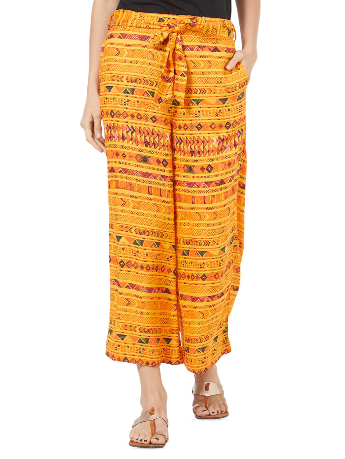 Printed flared palazzo - 16172349 - Zoom Image - 1