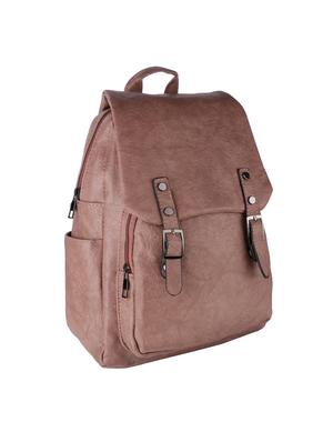 brown leatherette (pu) regular backpack - 16172619 - Standard Image - 4