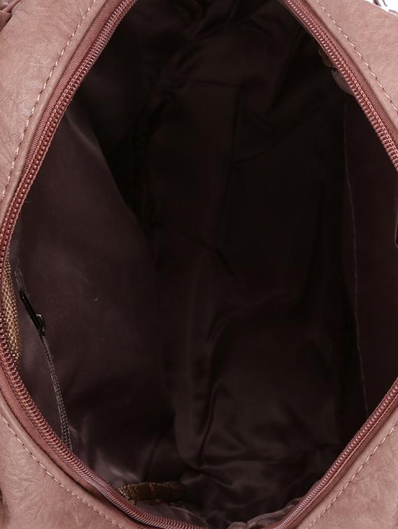 brown leatherette (pu) regular backpack - 16172619 - Zoom Image - 3