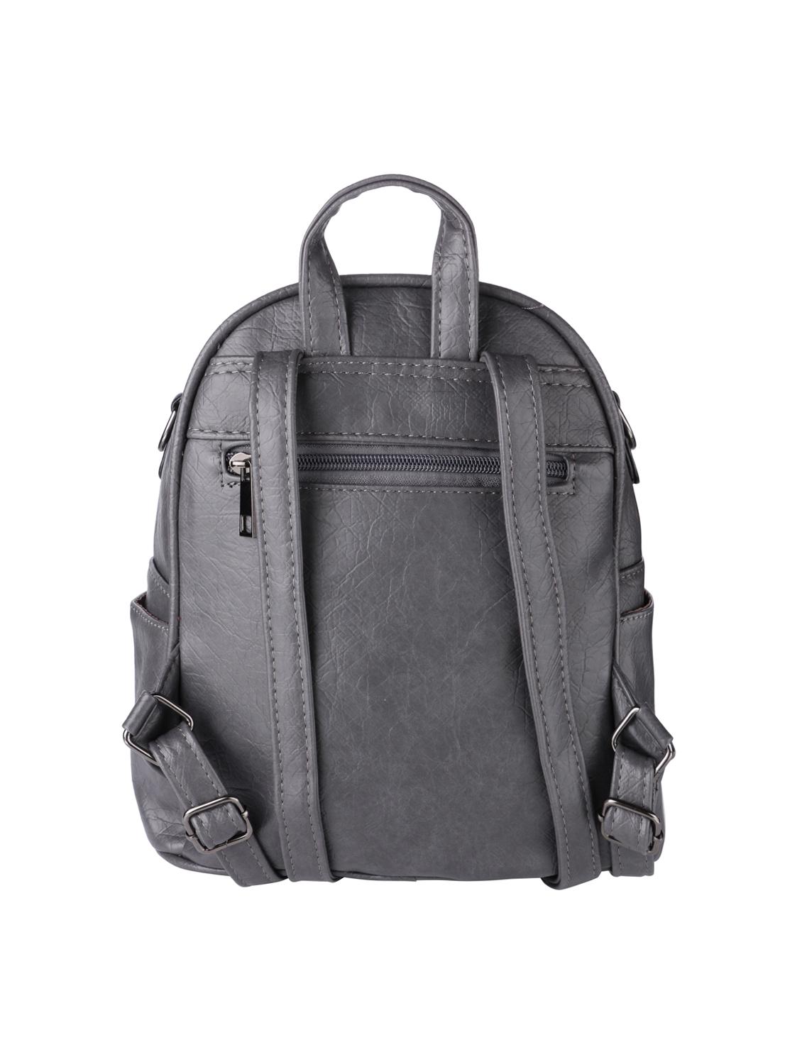 grey leatherette (pu) regular backpack - 16172623 - Zoom Image - 2