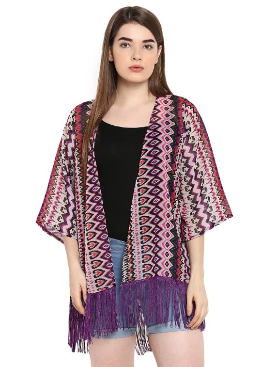 fringed lace boho shrug - 16173366 - Zoom Image - 1