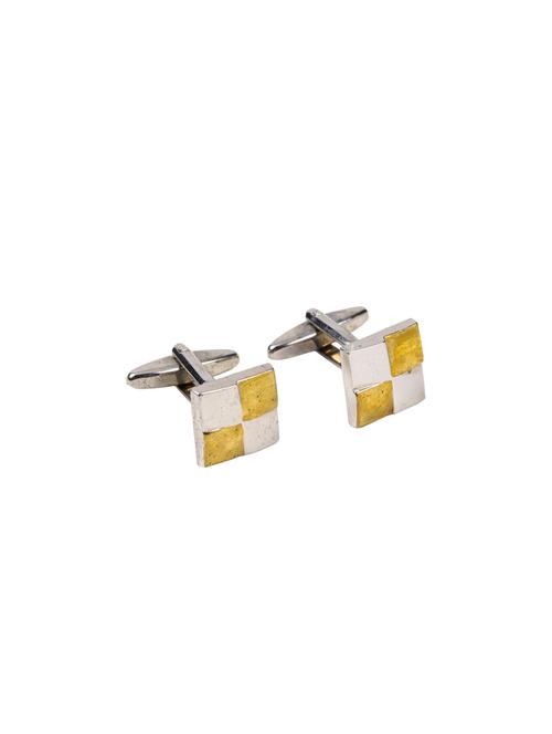 gold metal cufflink - 16173413 - Standard Image - 1