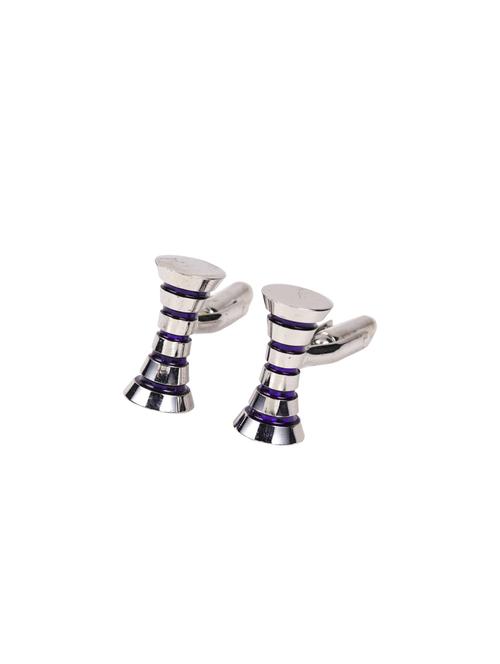 silver metal cufflink - 16173415 - Standard Image - 1