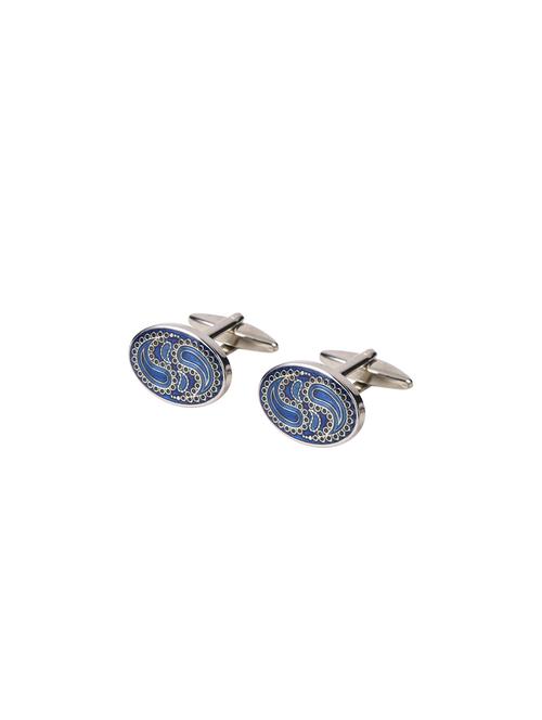blue metal cufflink - 16173448 - Standard Image - 1