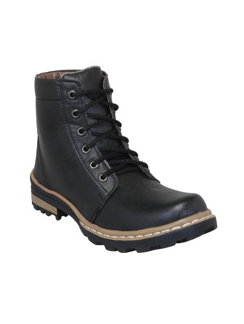 black leatherette high ankle boots - 16174291 - Very Small Image - 1