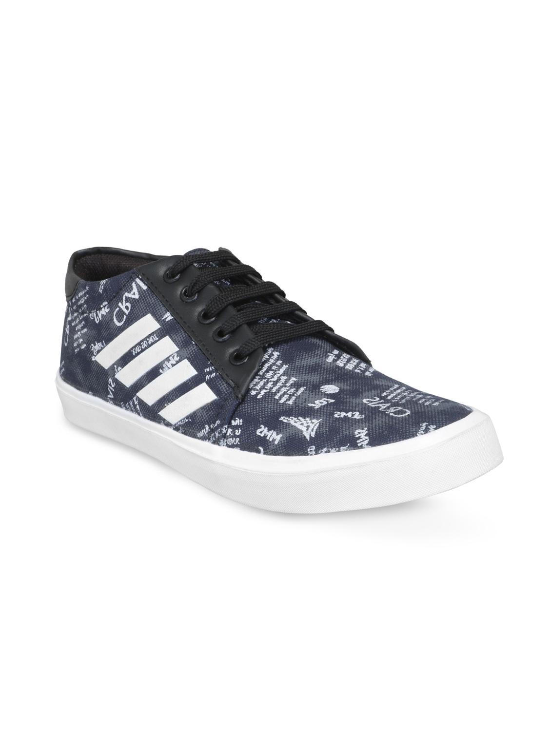 blue leatherette lace up sneakers - 16174304 - Zoom Image - 1