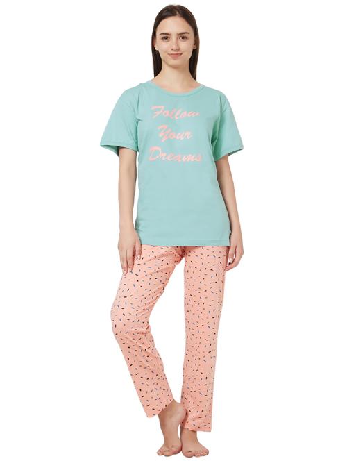 graphic print nightwear set - 16174541 - Standard Image - 1