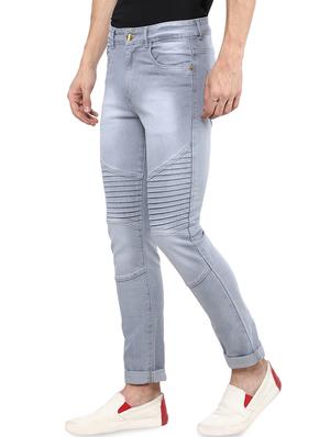 grey cotton blend biker denim - 16174727 - Standard Image - 2