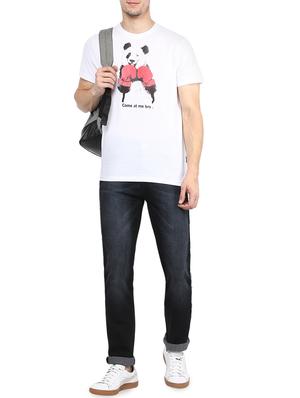 black cotton blend light washed jeans - 16174728 - Standard Image - 4
