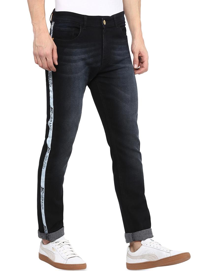 black cotton blend light washed jeans - 16174728 - Zoom Image - 1