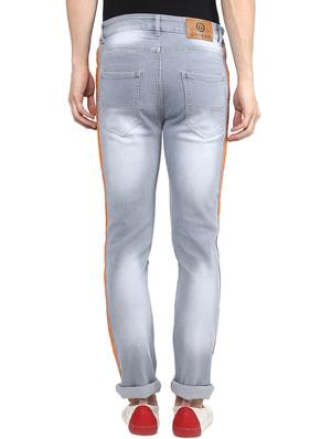 grey cotton blend heavy washed jeans - 16174729 - Standard Image - 3
